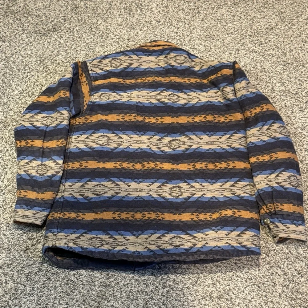 Ariat Men's Hartland Aztec Iron Heather Shirt Jacket-10046390 Size Large